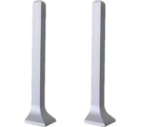 Наружный угол металлический ООО ЭлитПроф для L-образного плинтуса 80x10x2500 мм, анодированное серебро МПЛН 80 СР