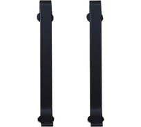 Стыковочный элемент металлический ООО ЭлитПроф для L-образного плинтуса 80x11 мм, с полимерным покрытием, черный матовый МПЛС 80 П9005