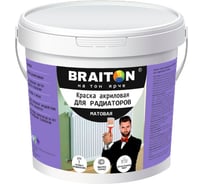 Краска ВД интерьерная для радиаторов BRAITON paint 1 кг kradbr1