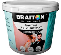 Грунтовка BRAITON paint водно-дисперсионная, Бетон-контакт, 12 кг gbbk12