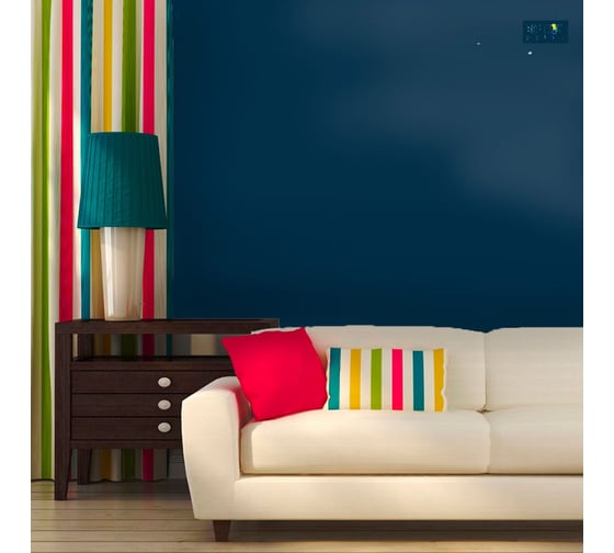 Краска интерьерная моющаяся BRAITON paint Премиум ВД 2.5 кг, цвет Океанская синь RAL 5020 kraskavdpremiumbraiton50202.5