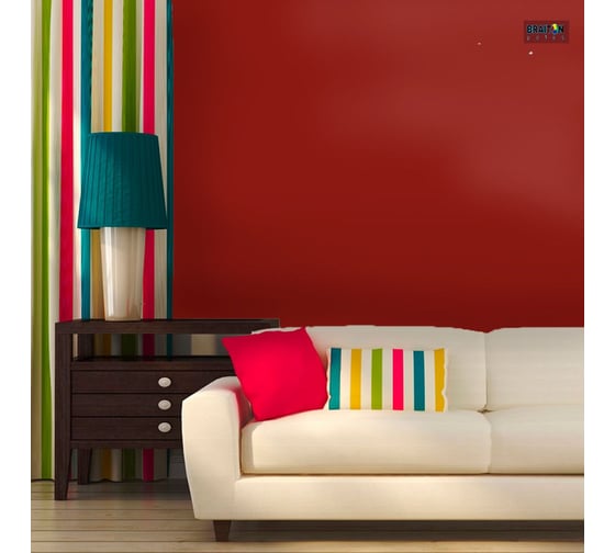 Краска интерьерная моющаяся BRAITON paint Премиум ВД 2.5 кг, цвет Коричнево-красный RAL 3011 kraskavdpremiumbraiton30112.5