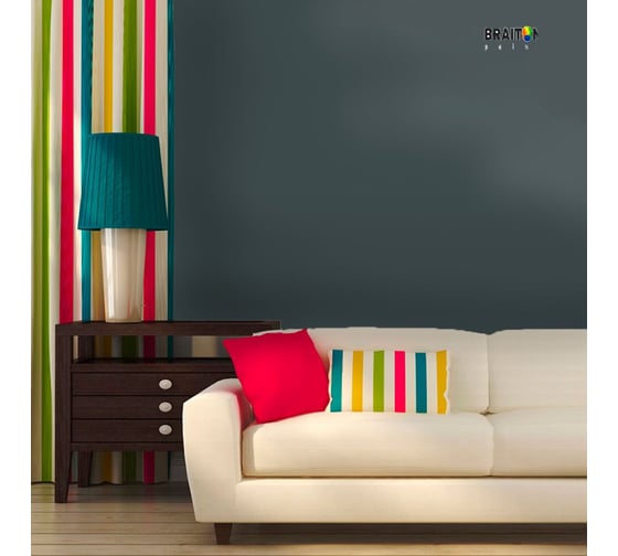 Краска интерьерная моющаяся BRAITON paint Премиум ВД 3 кг, цвет Железно-серый RAL 7011 kraskavdpremiumbraiton70113