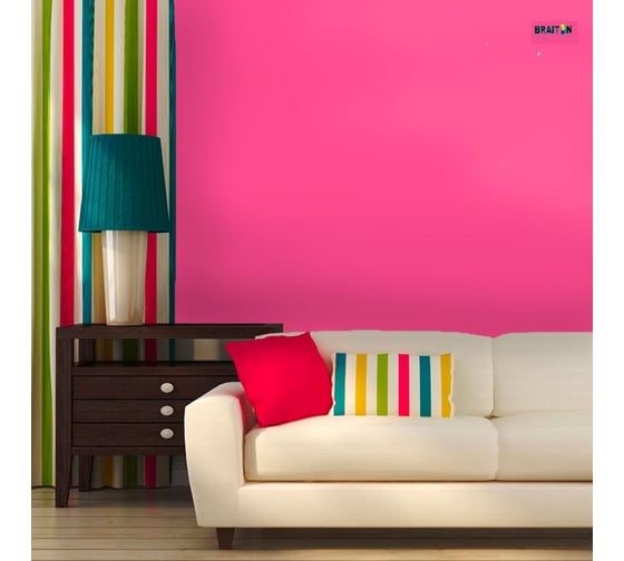 Краска интерьерная моющаяся BRAITON paint Премиум ВД 4 кг, цвет Вересково-фиолетовый RAL 4003 kraskavdpremiumbraiton40034