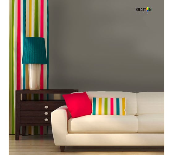 Краска интерьерная моющаяся BRAITON paint Премиум ВД 4 кг, цвет Кварцевый серый RAL 7039 kraskavdpremiumbraiton70394