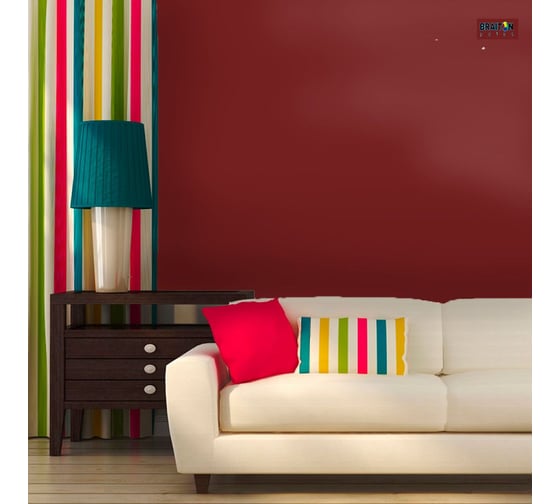 Краска интерьерная моющаяся BRAITON paint Премиум ВД 4 кг, цвет Оксид красный RAL 3009 kraskavdpremiumbraiton30094