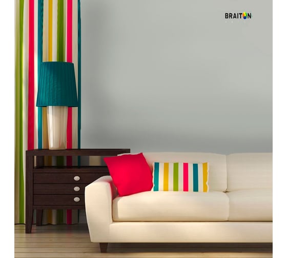 Краска ВД интерьерная моющаяся BRAITON paint BRAITON Премиум 7 кг, цвет Агатовый серый, RAL 7038 kraskavdpremiumbraiton70387