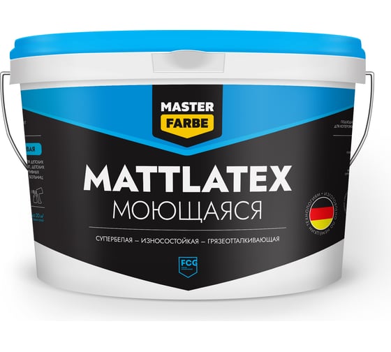Водно-дисперсионная краска MASTERFARBE Mattlatex (износостойкая; грязеотталкивающая; 14 кг) 4631159427446