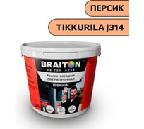 Краска ВД фасадная BRAITON paint BRAITON Премиум Сверхпрочная 1 кг, цвет Персик (Tikkurila J 314) kraskavdfasadpremiumbraitonJ3141