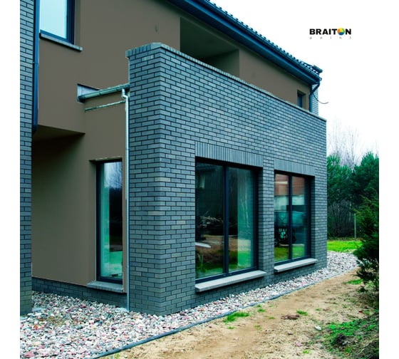 Краска ВД фасадная BRAITON paint BRAITON Премиум Сверхпрочная 12 кг, цвет Кварцевый серый, RAL 7039 kraskavdfasadpremiumbraiton703912