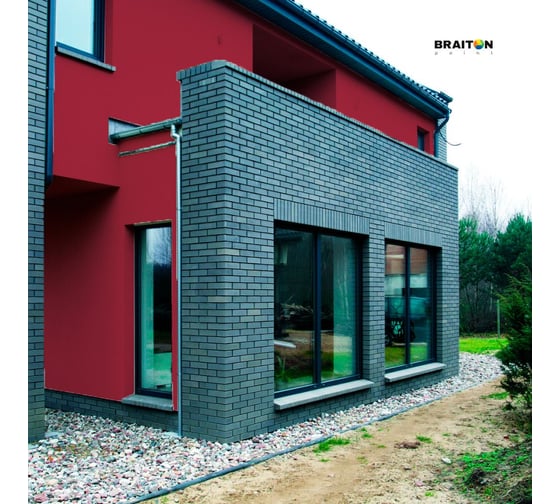 Краска ВД фасадная BRAITON paint BRAITON Премиум Сверхпрочная 12 кг, цвет Красно-фиолетовый, RAL 4002 kraskavdfasadpremiumbraiton400212