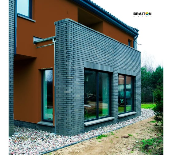 Краска ВД фасадная BRAITON paint BRAITON Премиум Сверхпрочная 12 кг, цвет Глиняный коричневый, RAL 8003 kraskavdfasadpremiumbraiton800312