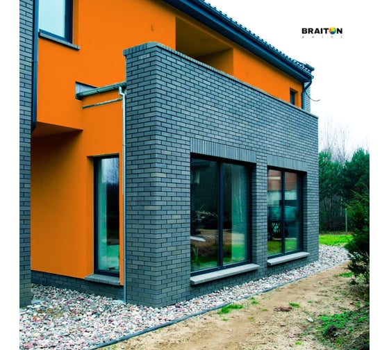 Краска ВД фасадная BRAITON paint BRAITON Премиум Сверхпрочная 12 кг, цвет Насыщенный оранжевый, RAL 2011 kraskavdfasadpremiumbraiton201112