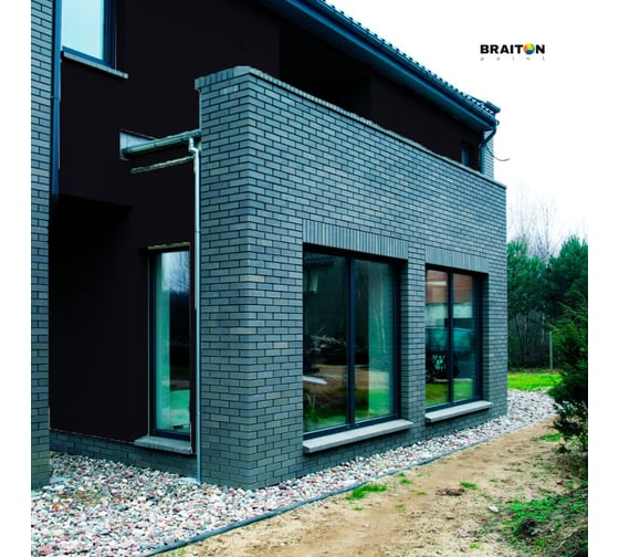 Краска ВД фасадная BRAITON paint BRAITON Премиум Сверхпрочная 12 кг, цвет Чёрно-синий, RAL 5004 kraskavdfasadpremiumbraiton500412