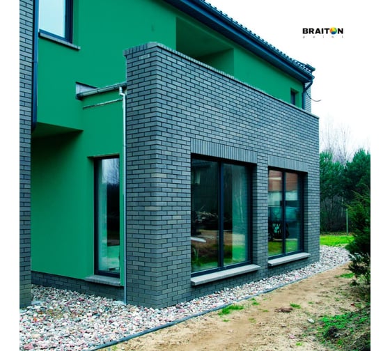 Краска ВД фасадная BRAITON paint BRAITON Премиум Сверхпрочная 2,5 кг, цвет Изумруд (Tikkurila K 371) kraskavdfasadpremiumbraitonk3712,5