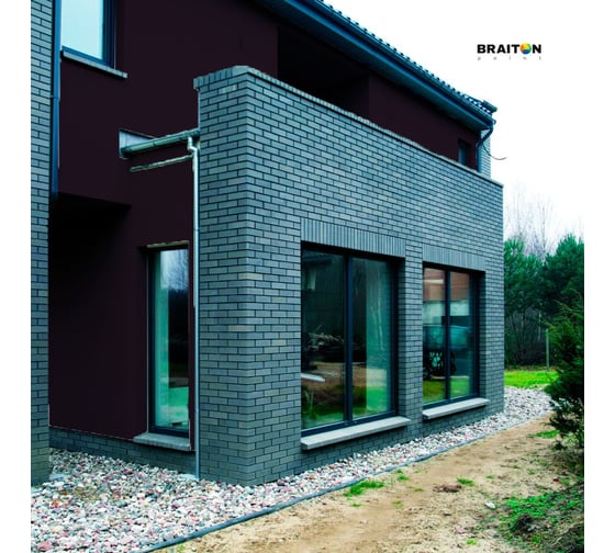 Фасадная краска BRAITON paint Премиум ВД, сверхпрочная, 2.5 кг, цвет Стально-синий, RAL 5011 kraskavdfasadpremiumbraiton50112.5