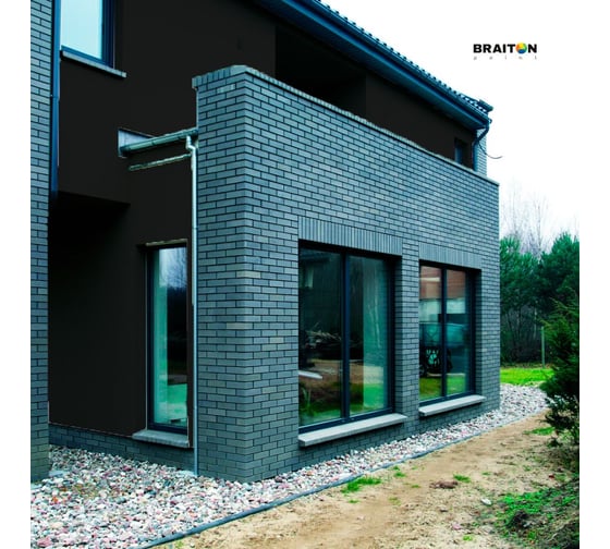 Фасадная краска BRAITON paint Премиум ВД, сверхпрочная, 2.5 кг, цвет Чёрно-коричневый, RAL 8022 kraskavdfasadpremiumbraiton80222.5