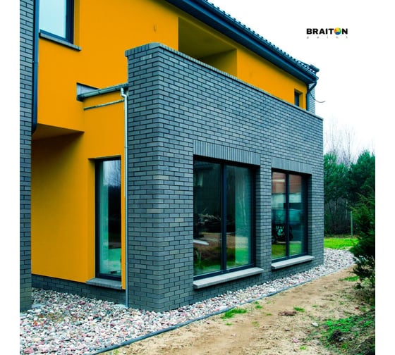 Фасадная краска BRAITON paint Премиум ВД, сверхпрочная, 2.5 кг, цвет Солнечно-жёлтый, RAL 1037 kraskavdfasadpremiumbraiton10372.5