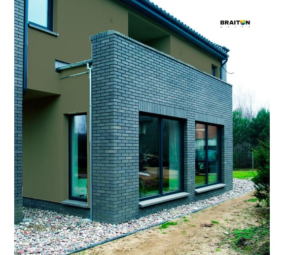 Фасадная краска BRAITON paint Премиум ВД, сверхпрочная, 2.5 кг, цвет Серый мох, RAL 7003 kraskavdfasadpremiumbraiton70032.5
