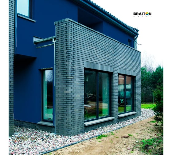 Фасадная краска BRAITON paint Премиум ВД, сверхпрочная, 2.5 кг, цвет Транспортный синий, RAL 5017 kraskavdfasadpremiumbraiton50172.5