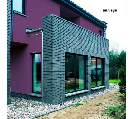 Фасадная краска BRAITON paint Премиум ВД, сверхпрочная, 2.5 кг, цвет Сине-сиреневый, RAL 4005 kraskavdfasadpremiumbraiton40052.5