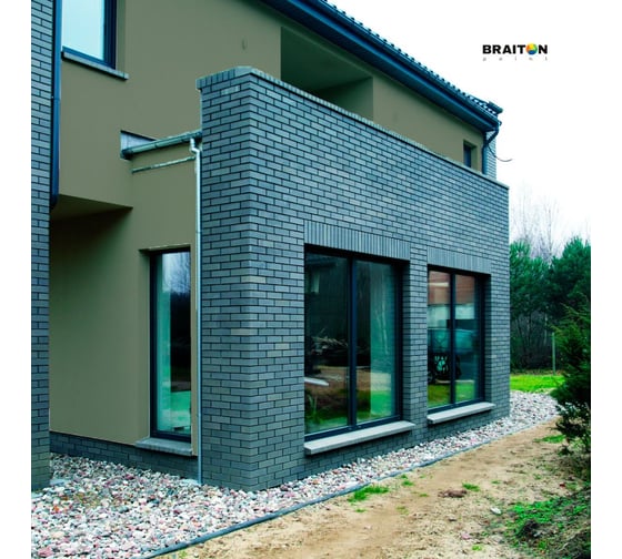 Фасадная краска BRAITON paint Премиум ВД, сверхпрочная, 3 кг, цвет Цементно-серый, RAL 7033 kraskavdfasadpremiumbraiton70333