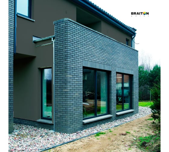 Фасадная краска BRAITON paint Премиум ВД, сверхпрочная, 3 кг, цвет Транспортный серый B, RAL 7043 kraskavdfasadpremiumbraiton70433