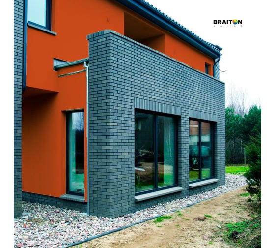 Фасадная краска BRAITON paint Премиум ВД, сверхпрочная, 4 кг, цвет Красно-оранжевый, RAL 2001 kraskavdfasadpremiumbraiton20014