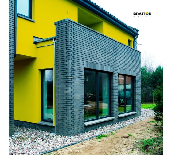 Фасадная краска BRAITON paint Премиум ВД, сверхпрочная, 4 кг, цвет Рапсово-желтый, RAL 1021 kraskavdfasadpremiumbraiton10214