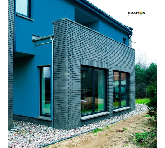 Фасадная краска BRAITON paint Премиум ВД, сверхпрочная, 5 кг, цвет Синий (Tikkurila K 360) kraskavdfasadpremiumbraitonK3605