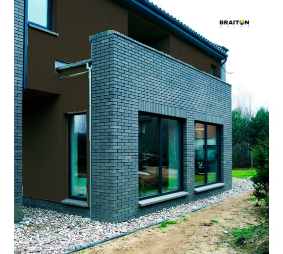 Фасадная краска BRAITON paint Премиум ВД, сверхпрочная, 6 кг, цвет Коричнево-зелёный, RAL 6008 kraskavdfasadpremiumbraiton60086