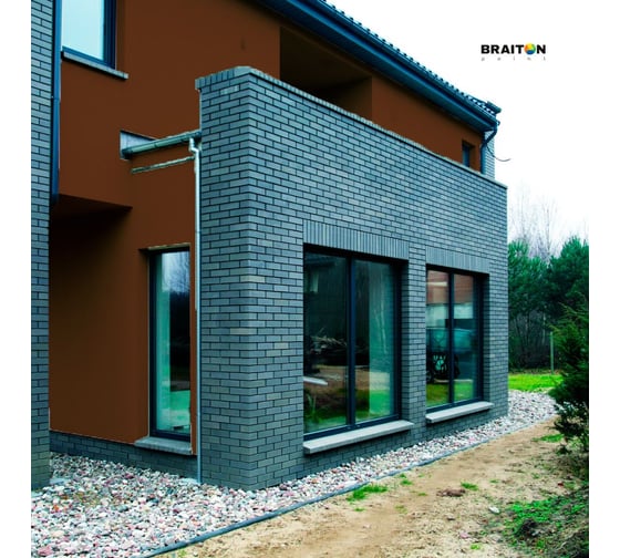 Фасадная краска BRAITON paint Премиум ВД, сверхпрочная, 6 кг, цвет Олень коричневый, RAL 8007 kraskavdfasadpremiumbraiton80076