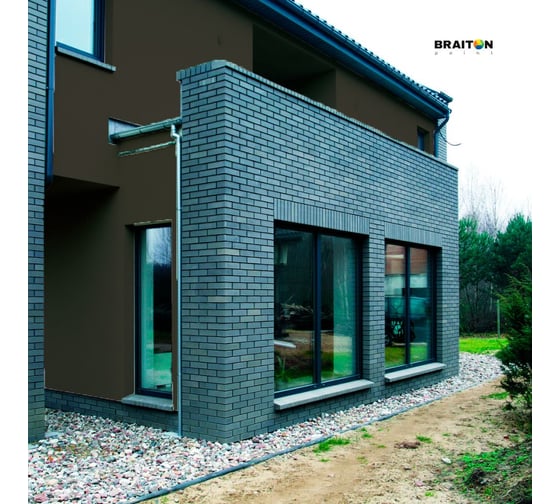 Фасадная краска BRAITON paint Премиум ВД, сверхпрочная, 6 кг, цвет Серо-оливковый, RAL 6006 kraskavdfasadpremiumbraiton60066