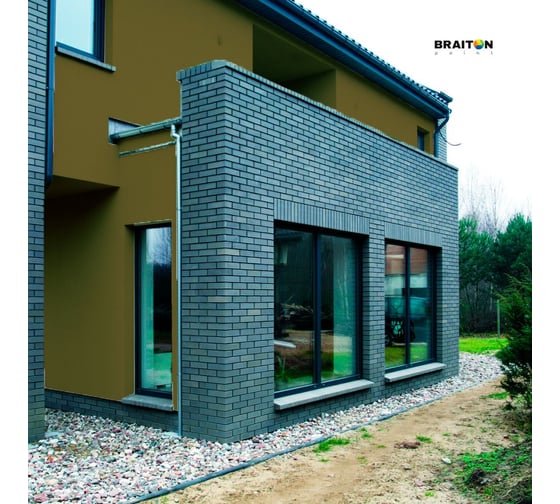 Фасадная краска BRAITON paint Премиум ВД, сверхпрочная, 6 кг, цвет Серое хаки, RAL 7008 kraskavdfasadpremiumbraiton70086