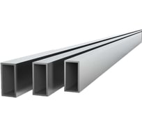 Труба прямоугольная алюминиевая Диал 2000x40x60x2 мм, 3 штуки в комплекте 4687206761193