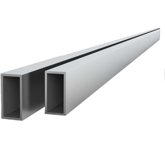 Труба прямоугольная алюминиевая Диал 3000x20x40x1,2 мм, 2 штуки в комплекте 4687206760943