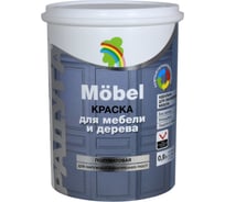 Краска для мебели и декора Радуга Mobel ВД-АК -115 без запаха полуматовая 0,9 л база А 4630058026767