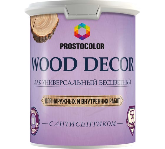 Лак PROSTOCOLOR WOOD DÉCOR ПРОСТОКОЛОР с воском (глянцевый) 2,0 л 201411
