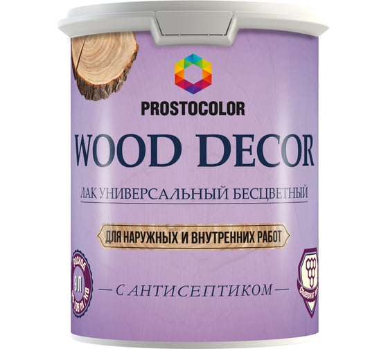 Лак PROSTOCOLOR WOOD DÉCOR ПРОСТОКОЛОР с воском (матовый) 2,0 л 201416