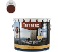 Деревозащитный декоративный состав ТЕРРАТЕКС ALTAY ULTRA красное дерево, 2.25кг / 3л /4 ЭК000145669