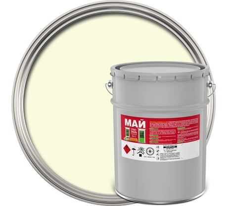 Грунт-эмаль на ржавчину МАЙ 3 в 1 белая, ведро 23 кг 211073