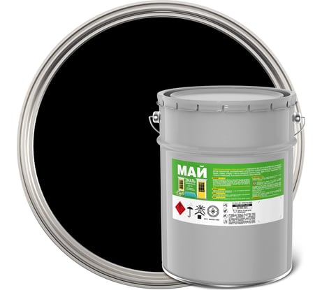 Эмаль МАЙ ПФ-115 черная, ведро 23 кг 211072