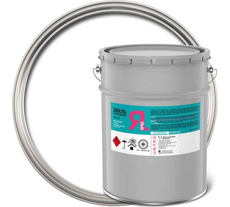 Эмаль ЯРКО ПФ-115 белая, ведро 23 кг 204631