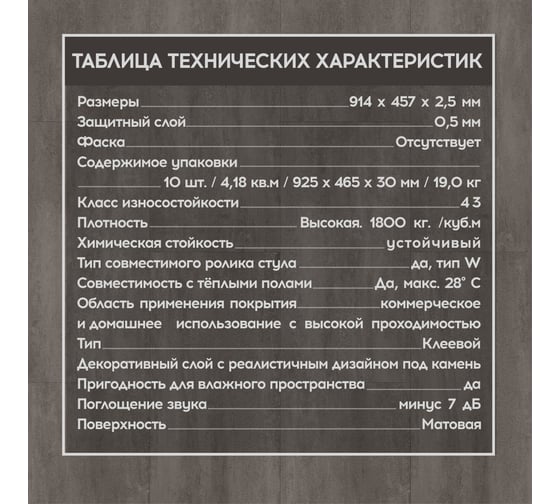 Виниловая LVT плитка I-FLOORS Glue, лофт 798062664