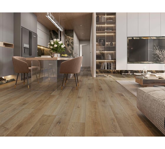 Кварцвиниловый SPC ламинат I-FLOORS Chamfer 4v Дуб Тахо 685323440