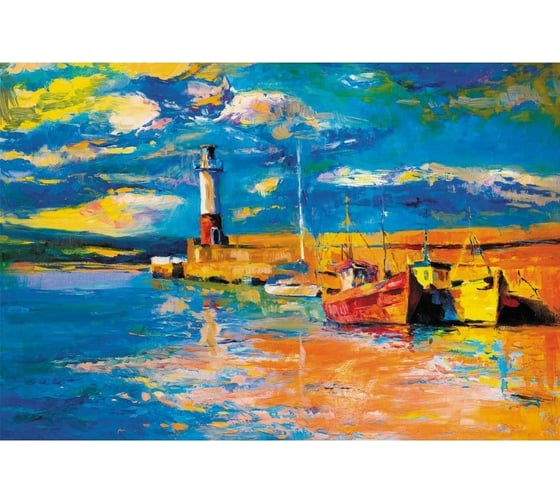 Обои АртПолиграф Milan Маяк и корабли, 200х135 см M 611 1