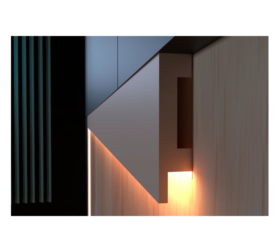 Молдинг Evrowood 80х18х2000 мм M06LED