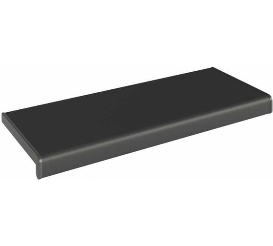 Подоконник Crystallit Кристаллит, антрацит серый матовый, 1500x400 мм, 01.04.070.1500.400