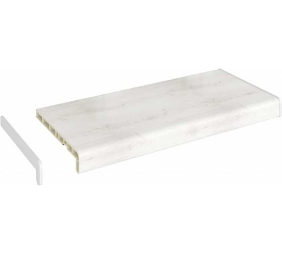Подоконник Crystallit Кристаллит, дуб белый матовый, 1300x250 мм, 01.04.087.1300.250