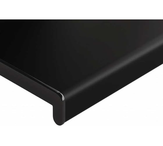 Подоконник Crystallit Кристаллит, черный бархат матовый, 1500x450 мм, 01.04.104.1500.450